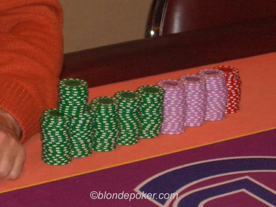 Paul's Final Table Chip Stack